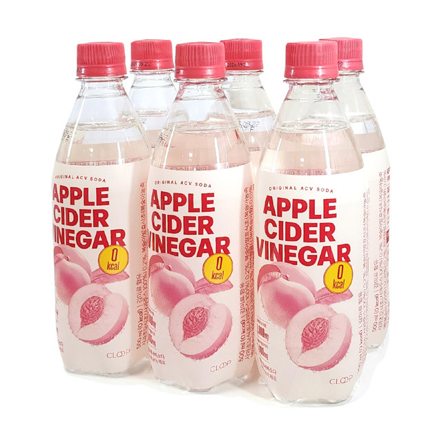 클룹 애사비소다 신비 복숭아 제로 탄산음료