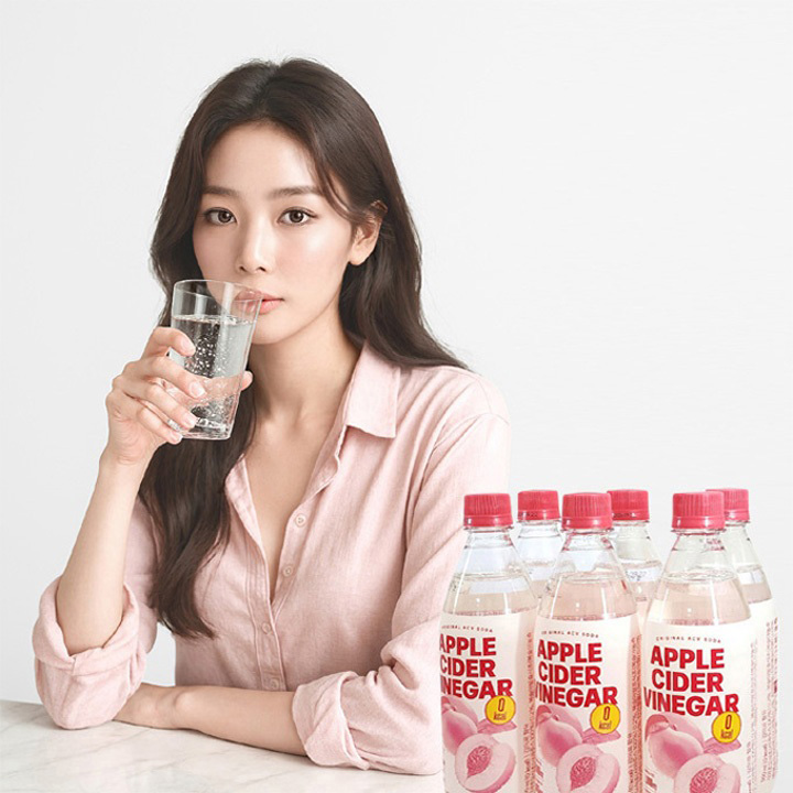 애사비소다 신비 복숭아 모델 화보