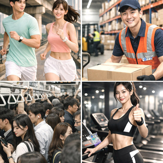 라이온 냉감테라피 데오시트 물티슈 사용예 3