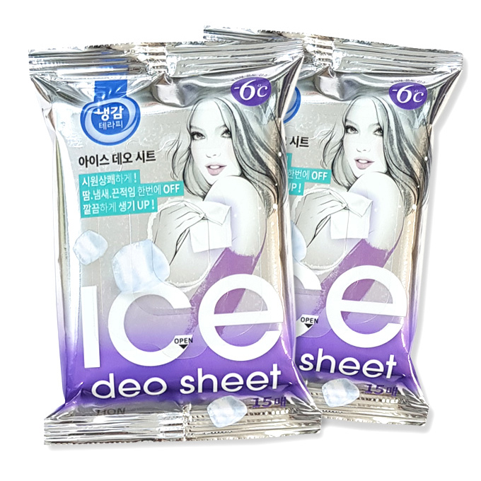 라이온 냉감테라피 데오시트 물티슈4
